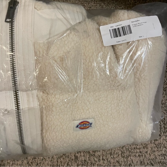 Dickies Cream Teddy Puffer Jacket - Picture 6 of 10